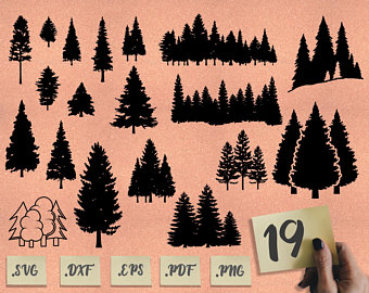 340x270 Forest Silhouette Etsy