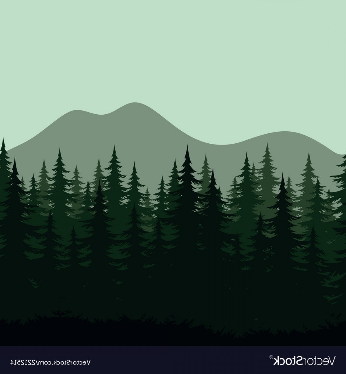 Download Forest Silhouette Vector at Vectorified.com | Collection ...