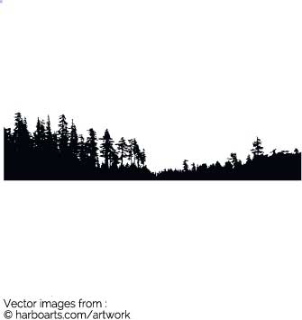 Forest Silhouette Vector at Vectorified.com | Collection of Forest ...