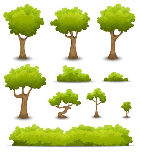 Forest Trees, Hedges And Bush Set 455x490 Forest Trees, Hedges And Bush Set