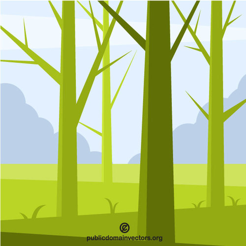 Forest Trees Vector Clip Art 500x500 Forest Trees Vector Clip Art