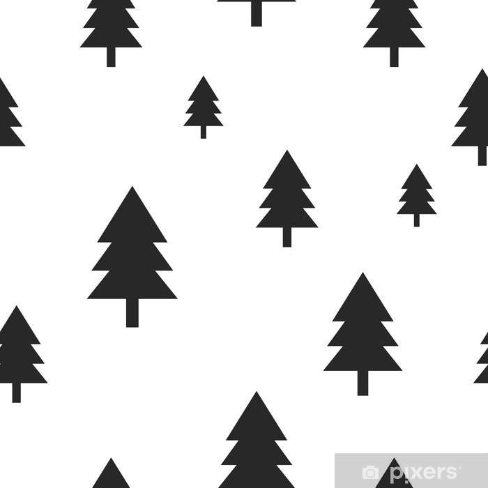 Scandinavian Black Forest Tree On White Vector Seamless Pattern 700x700 Scandinavian Black Forest Tree On White Vector Seamless Pattern