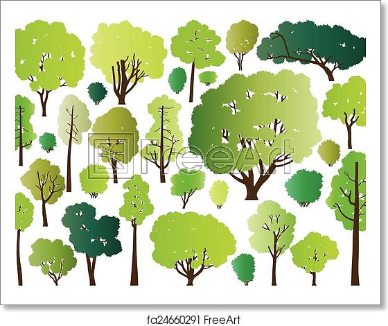 560x470 Free Art Print Of Forest Trees Silhouettes Forest Trees