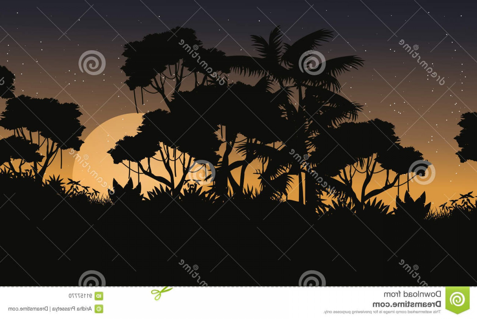 Jungle Landscape Silhouette Vector Hoodamathrun 1560x1044 Jungle Landscape Silhouette Vector Hoodamathrun