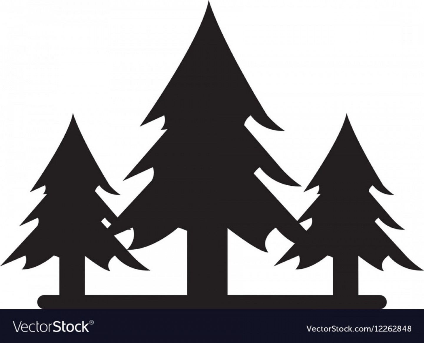 Forest Trees Silhouette Vector at Vectorified.com ...