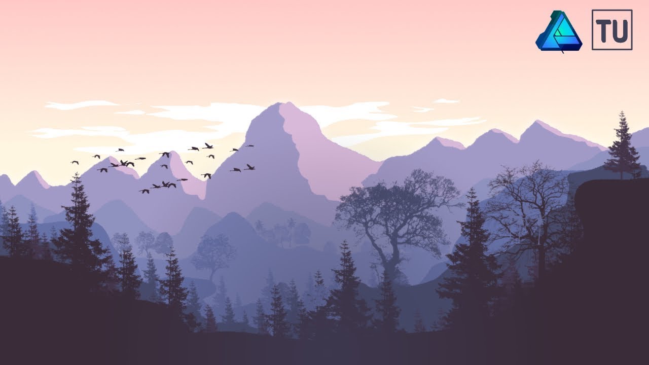 1280x720 Forest Vector Illustration