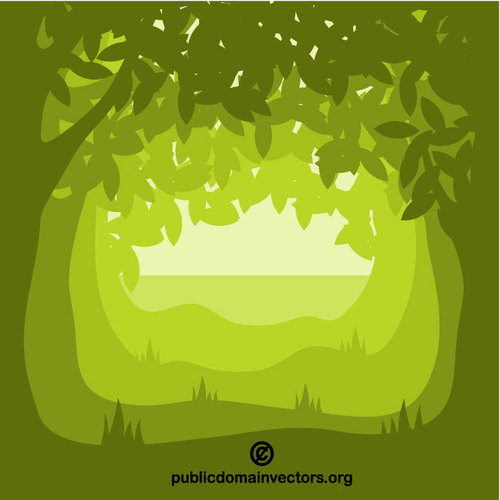 500x500 Deep Forest Vector Clip Art