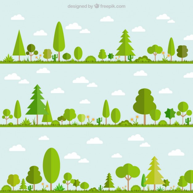 626x626 Green Trees Vector Free Download