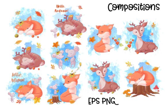 580x386 Autumn Forest Vector Clip Art Graphic
