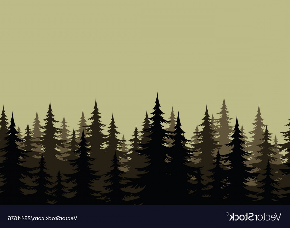 1200x944 Seamless Landscape Forest Silhouettes Vector Soidergi