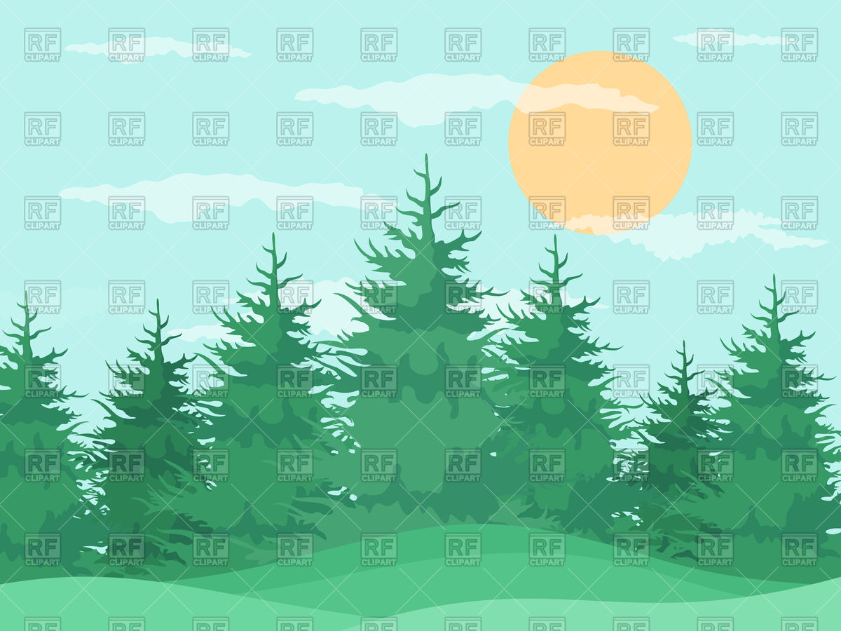 1200x900 Summer In A Pine Forest Vector Image Of Nature, Landscape