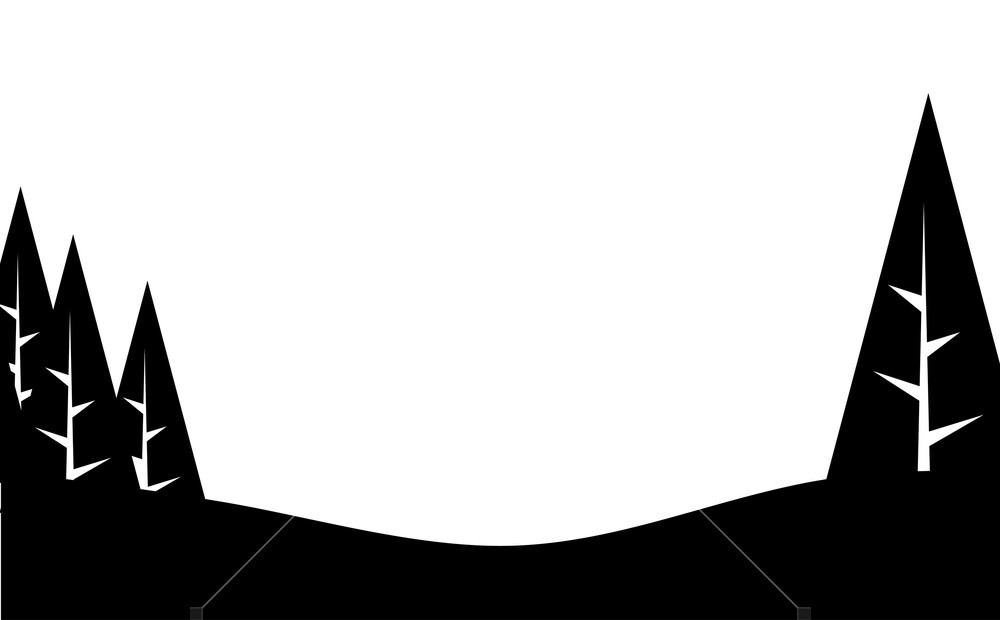 1000x620 Winter Ladscape Snow Tree Forest Vector Illustration Royalty Free