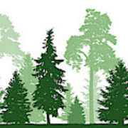 180x180 Trees Pine, Fir, Spruce, Christmas Tree Coniferous Forest, Vector