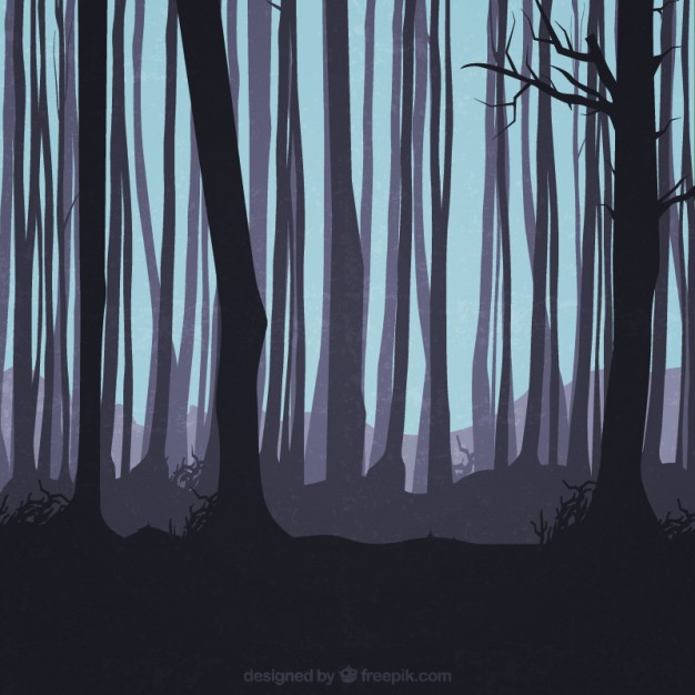 626x626 Trunks Silhouettes In The Forest Vector Free Download
