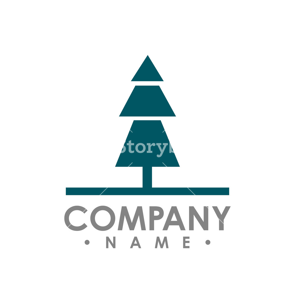 1000x1000 Flat Pine Tree Outdoor Travel Green Silhouette Forest Vector Logo