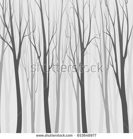 450x470 Forest Tree Silhouette Vector