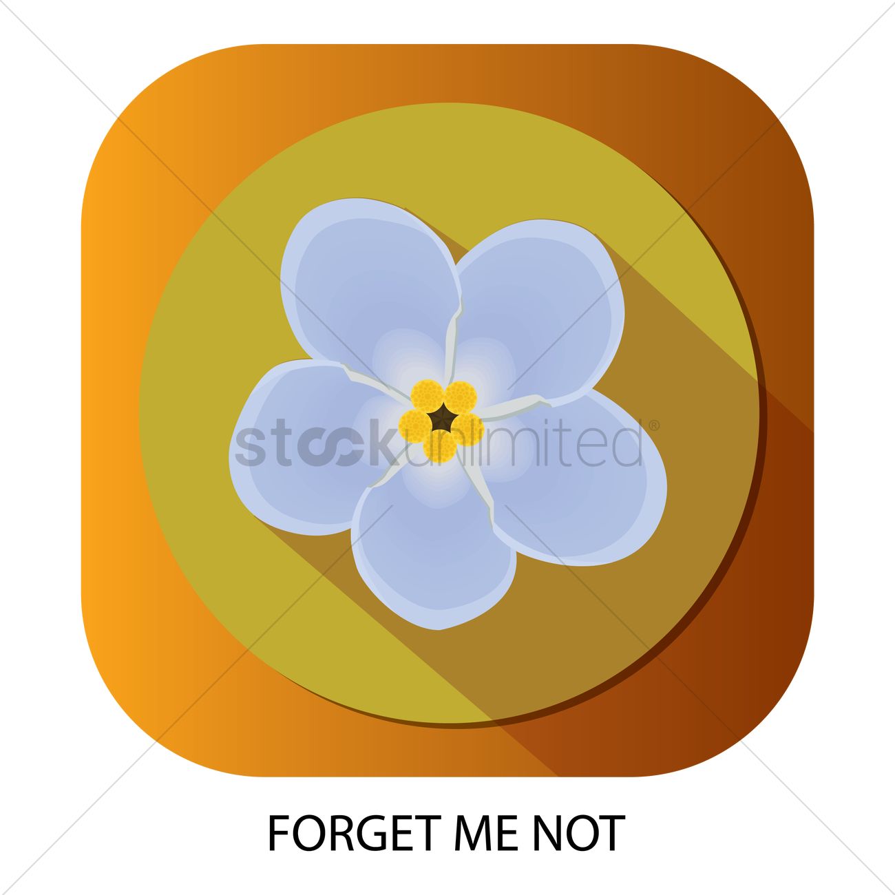 Forget Me Not Flower Vector Image 1300x1300 Forget Me Not Flower Vector Image