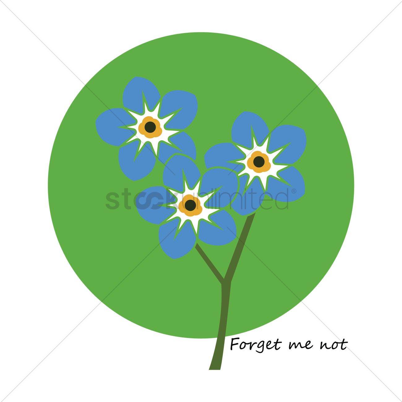 Free Forget Me Not Flower Vector Image 1300x1300 Free Forget Me Not Flower Vector Image