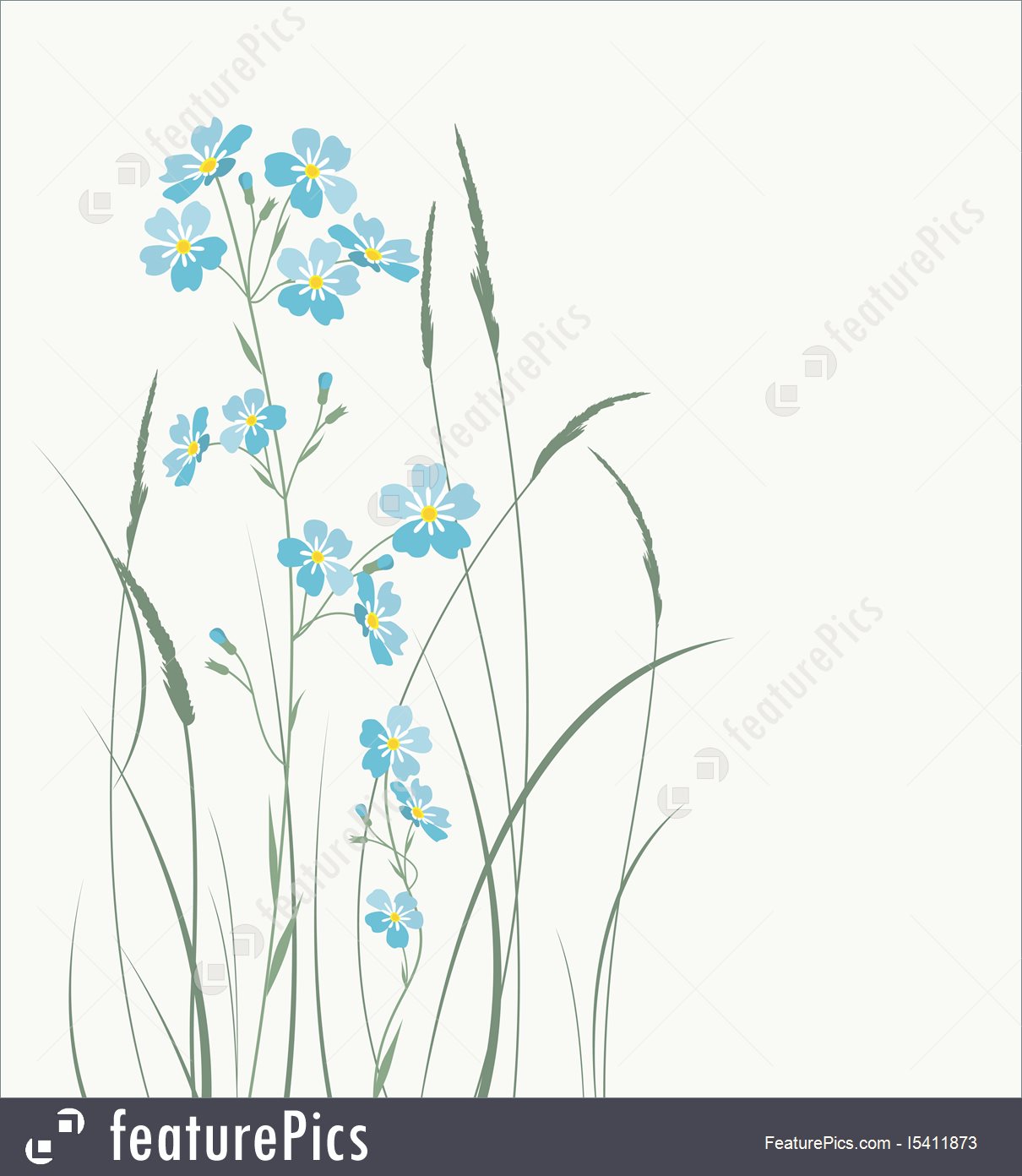 Vector Blue Forget Me Not Flowers 1210x1392 Vector Blue Forget Me Not Flowers