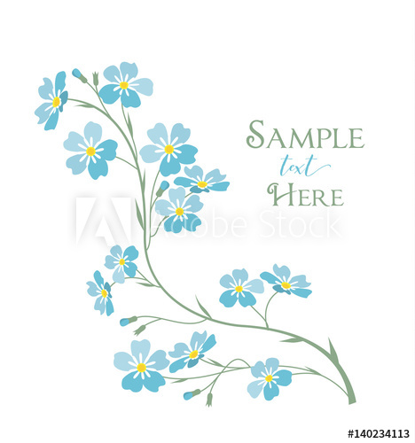 Vector Blue Forget Me Not Flowers 468x500 Vector Blue Forget Me Not Flowers