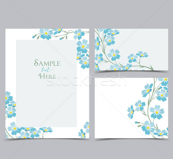 Vector Blue Forget Me Not Flowers Vector Illustration Miroslava 600x554 Vector Blue Forget Me Not Flowers Vector Illustration Miroslava
