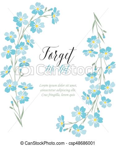 Vector Blue Forget Me Not Flowers Vector Illustration Blue 375x470 Vector Blue Forget Me Not Flowers Vector Illustration Blue