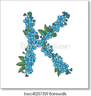 362x382 Forget Me Not Vector Alphabet, Art Print Barewalls Posters