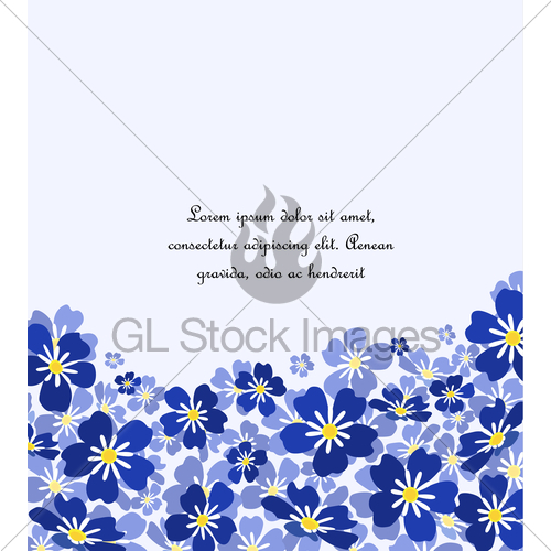 500x500 Vector Blue Forget Me Not Flowers Gl Stock Images