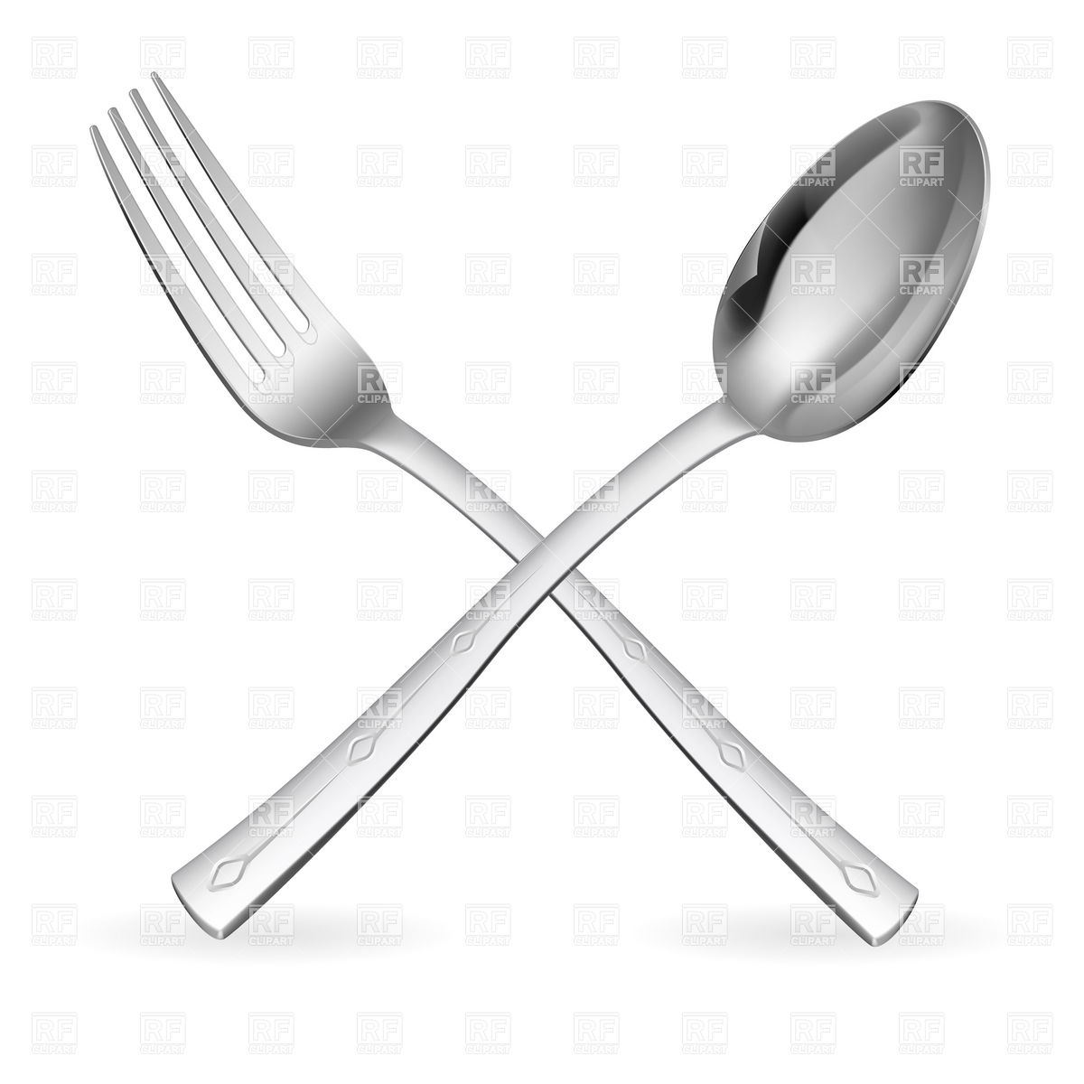 1200x1200 Crossed Fork And Spoon Vector Image Of Objects Dvarg