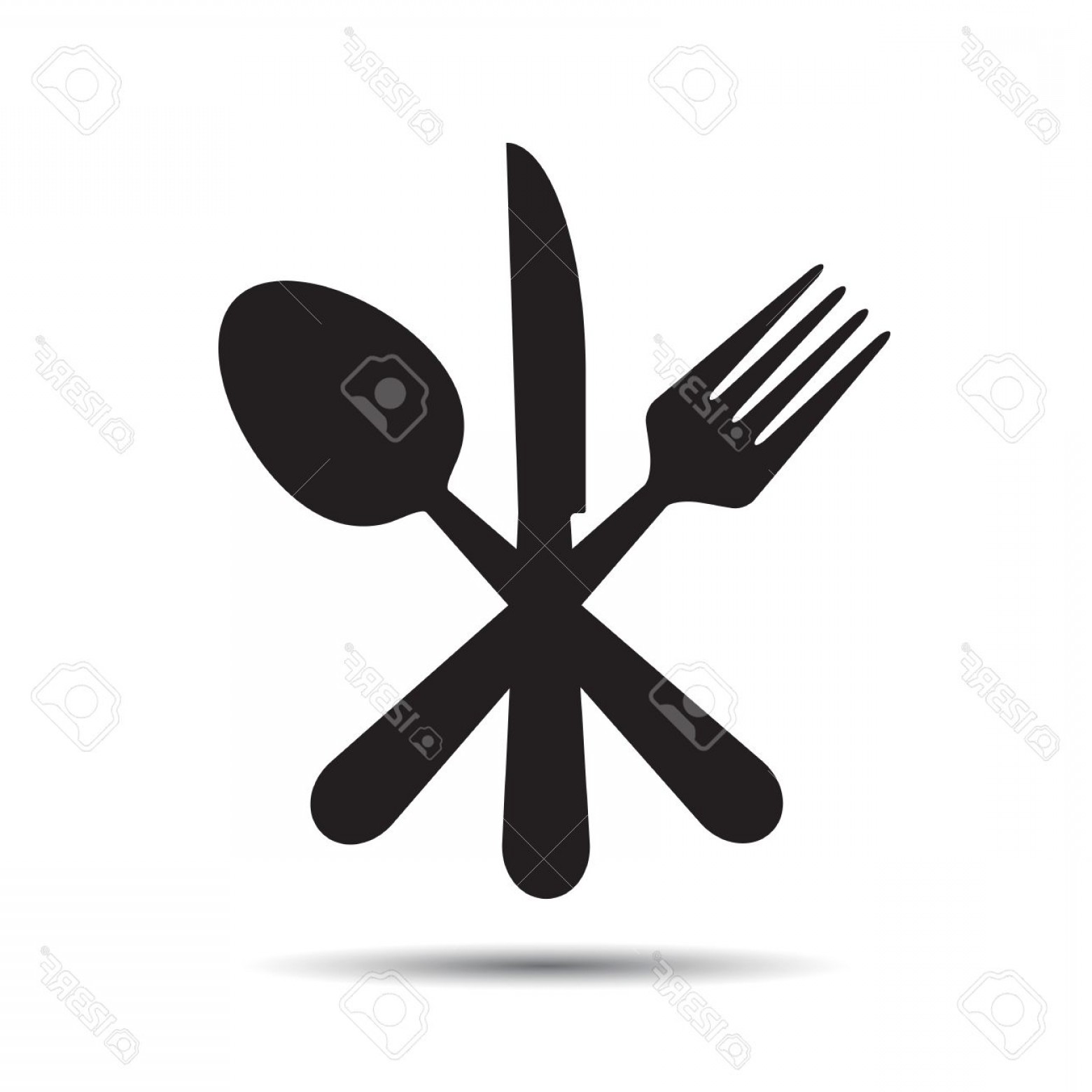 1560x1560 Photostock Vector Knife Fork And Spoon Vector Cross Hoodamathrun