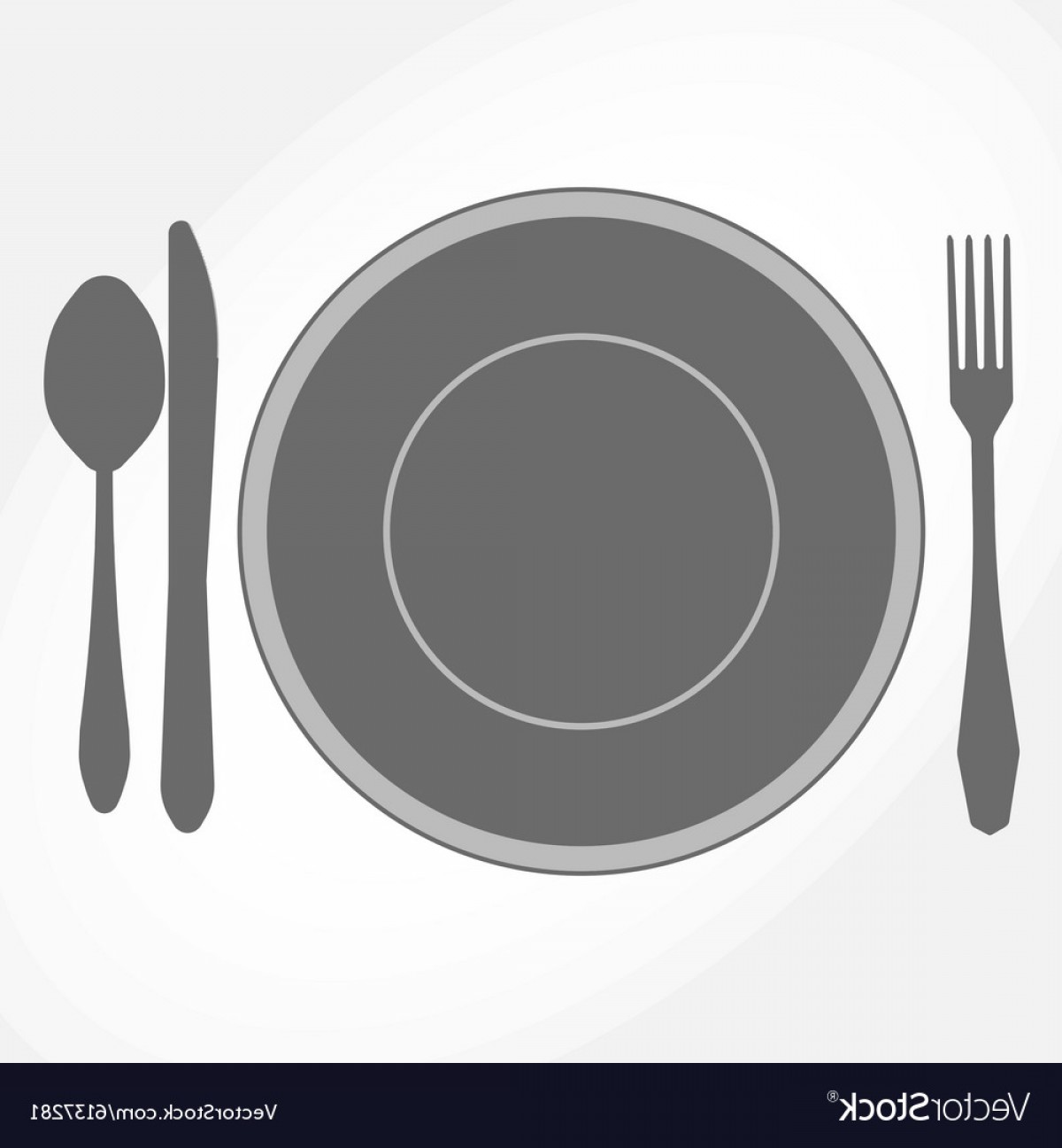 1200x1296 Dinner Set Plate Knife Spoon And Fork Vector Wallkeeper