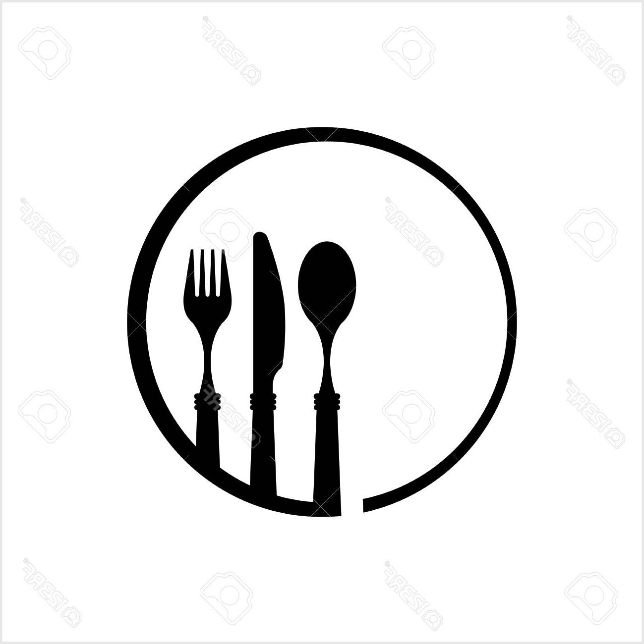1299x1300 Unique Fork Knife Spoon Icon Vector Drawing Free Vector Art