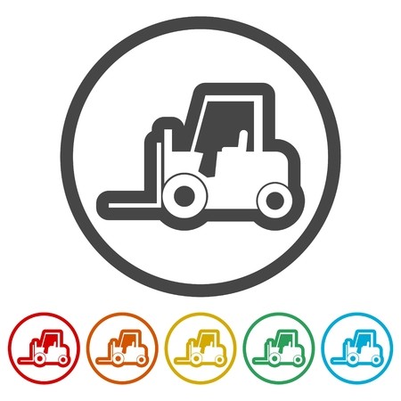 Forklift Icon, Forklift Truck Silhouette, Colors Included 450x450 Forklift Icon, Forklift Truck Silhouette, Colors Included