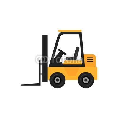 Forklift Vector Illustration Isolated On White Background Modern 400x400 Forklift Vector Illustration Isolated On White Background Modern