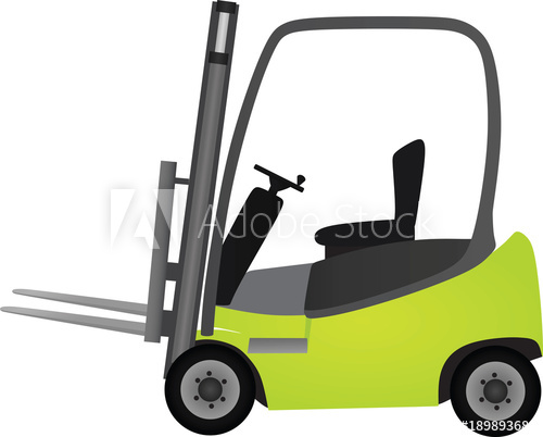 Forklift Vector Illustration 500x402 Forklift Vector Illustration