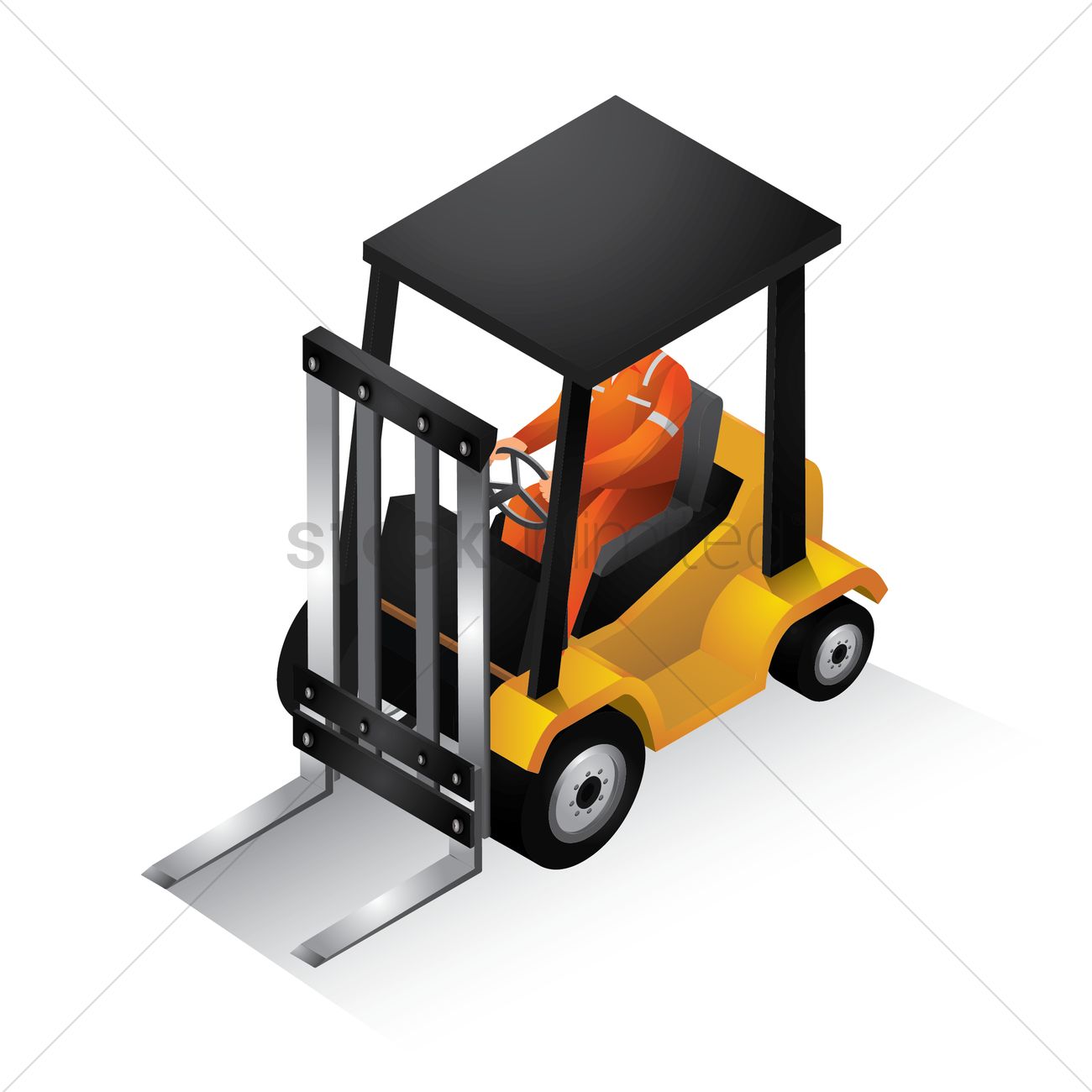 Isometric Forklift Truck Vector Image 1300x1300 Isometric Forklift Truck Vector Image