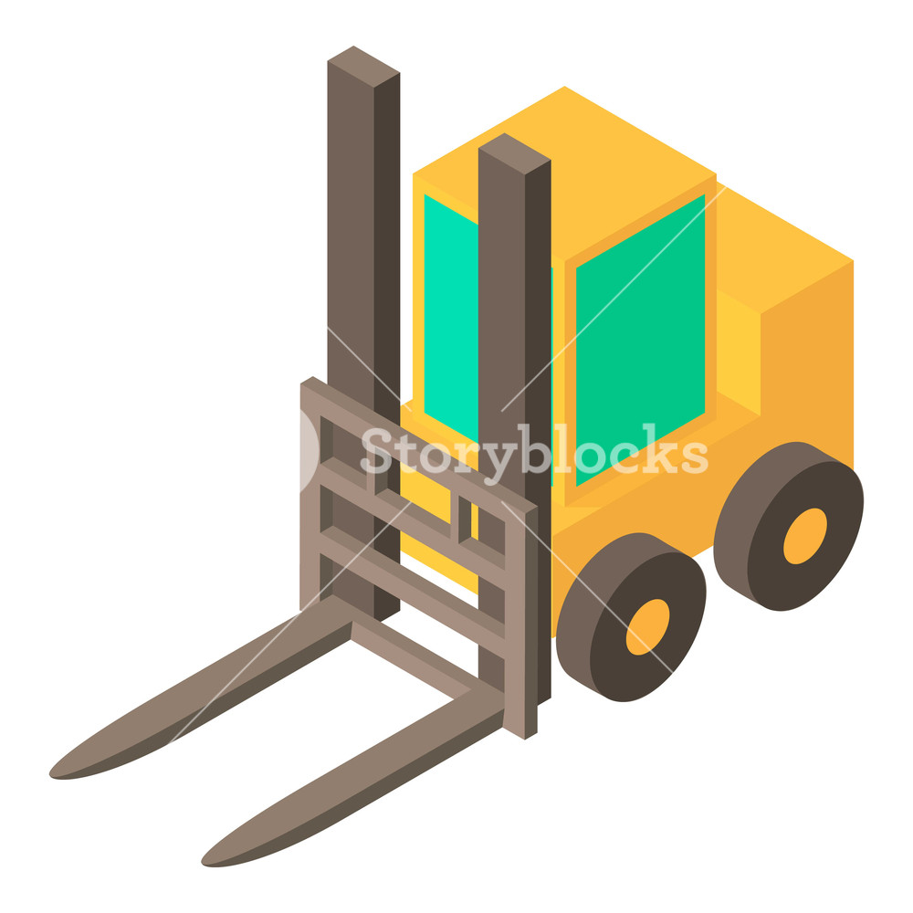 Yellow Forklift Icon Isometric Illustration Of Yellow Forklift 1000x1000 Yellow Forklift Icon Isometric Illustration Of Yellow Forklift