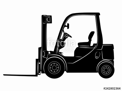 Illustration Of A Forklift Vector Drawing Stock Image 500x375 Illustration Of A Forklift Vector Drawing Stock Image