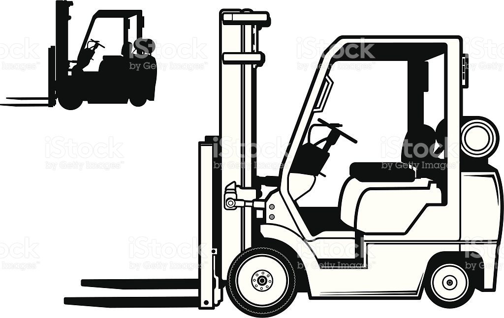 Forklift Vector Clipart 1024x647 Forklift Vector Clipart
