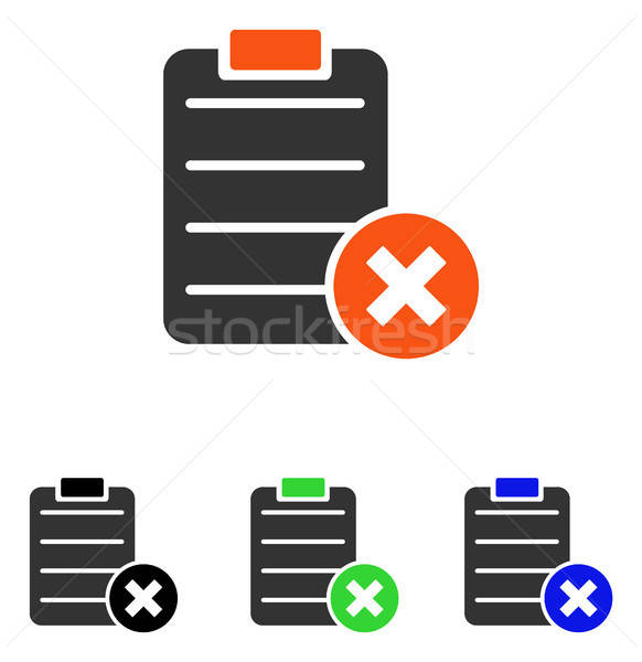 582x600 Reject Form Flat Vector Icon Vector Illustration Victor Ivlichev