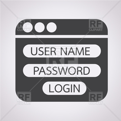 400x400 Website Login Form Icon Vector Image Of Signs, Symbols, Maps