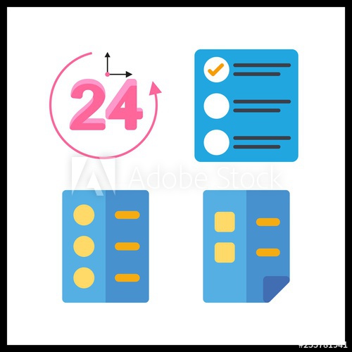 500x500 Form Icon Vector Illustration Form Set List And Repayment