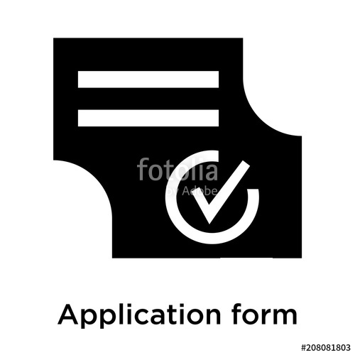 500x500 Application Form Icon Vector Sign And Symbol Isolated On White