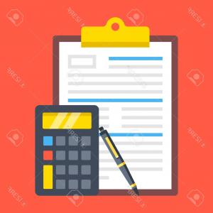 300x300 Calculator With Tax Form Vector Hoodamathrun