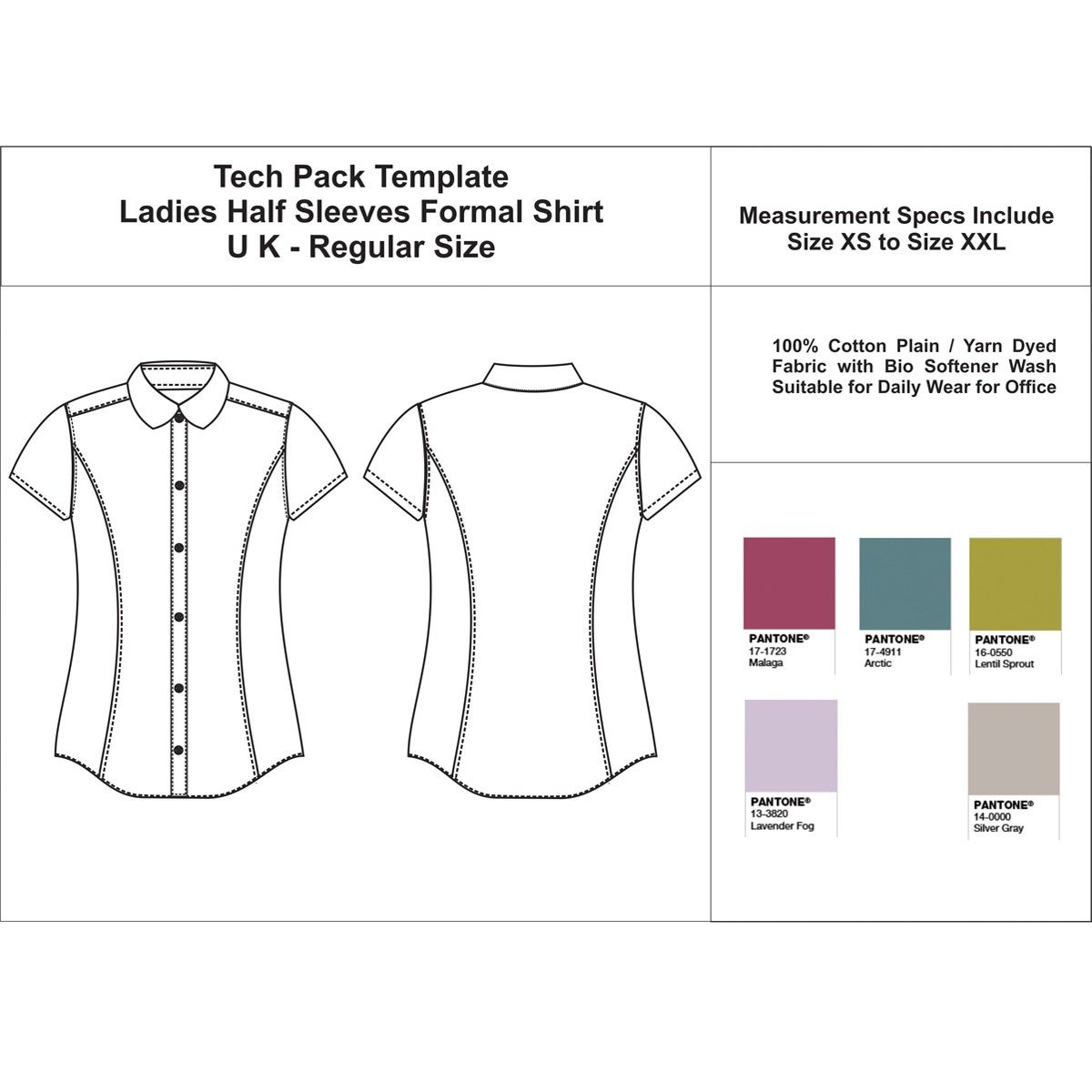 Ladies Half Sleeves Formal Shirt 1200x1200 Ladies Half Sleeves Formal Shirt