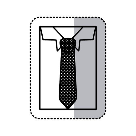 Sticker Monochrome Contour Close Up Formal Shirt With Necktie 450x450 Sticker Monochrome Contour Close Up Formal Shirt With Necktie
