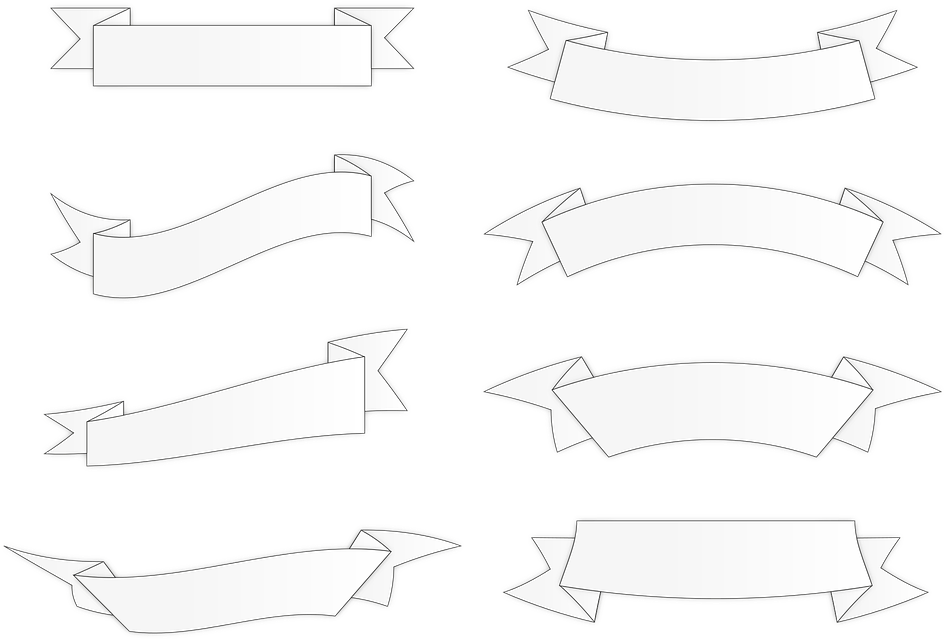 944x639 Download White Banner Vector Png