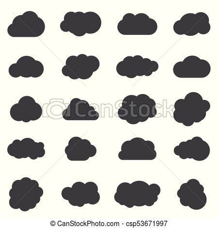 450x470 Formas, Conjunto, Nube Negra, Vector Conjunto, Formas, Vector