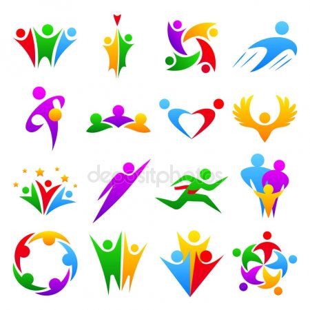 450x450 Silueta De Cuerpo Abstracto Personas Equipos Grupo Formas Iconos