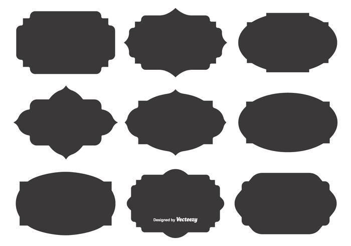 700x490 Blank Vector Label Shapes